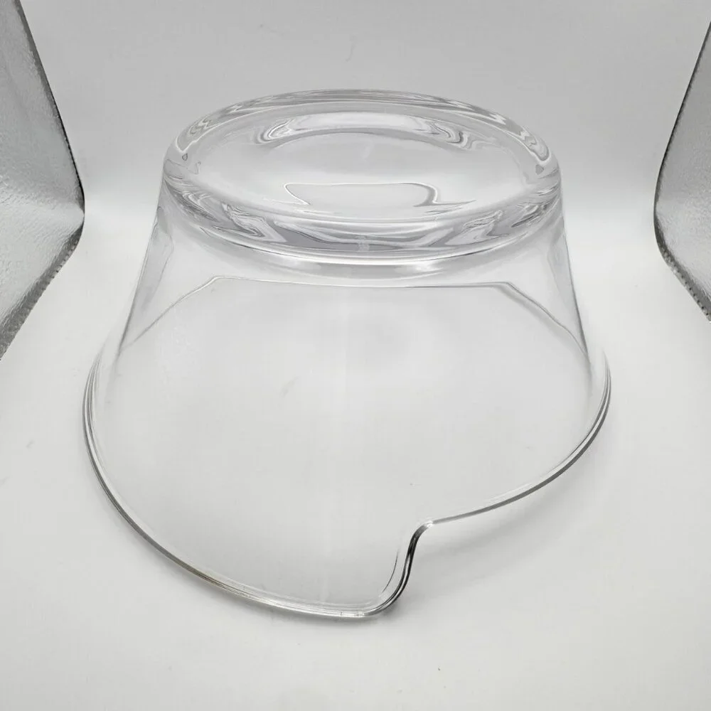 Villeroy Boch Wave Salad Bowl 7” Clear Crystal Contemporary Minimalist Dining